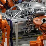 BMW Munich plant welding press shot