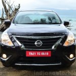 2014 Nissan Sunny facelift diesel review front with lights