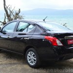 2014 Nissan Sunny facelift diesel review rear three quarter angle