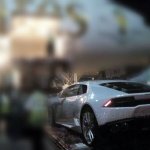 Lamborghini Huracan spied Indian airport rear