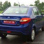 Tata Zest Diesel F-Tronic AMT Review rear quarter angle
