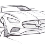 Mercedes AMG GT official sketch interior