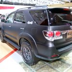 Toyota Fortuner 4X4 special Edition rear three quarters at the Indonesian International Motor Show 2014