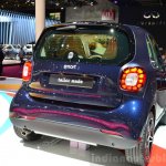 2015 Smart ForTwo blue rear three quarter at 2014 Paris Motor Show