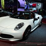 Alfa Romeo 4C Spider Preview Version front three quarter angle at the 2014 Paris Motor Show