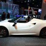 Alfa Romeo 4C Spider Preview Version side at the 2014 Paris Motor Show