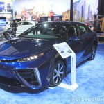 Toyota Mirai front three quarters right at the 2014 Los Angeles Auto Show