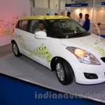Maruti Swift Range Extender front three quarters left at the International Green Mobility Expo