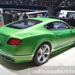 Bentley GT Speed rear three quarter view at 2015 Geneva Motor Show