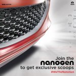 Tata Nano GenX Easy Shift grille teased