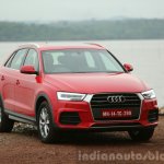 2015 Audi Q3 facelift red front quarters India Review
