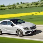 2016 Mercedes A Class AMG Line (facelift) front three quarter revealed press image