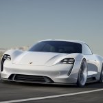 Porsche Mission E front quarter unveiled at the VAG Night