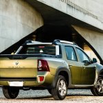 Renault Duster Oroch (Duster pick-up) rear three quarter launched in Brazil