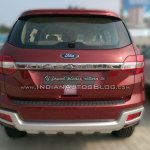 2016 Ford Endeavour rear snapped at an Indian dealership