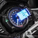 Mahindra Mojo red and white instrument cluster review
