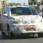 Production-spec Tata Hexa front three quarter spotted in Pune