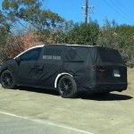 2017 Honda Odyssey rear three quarter spotted testing