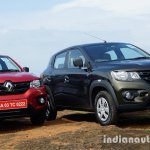 Renault Kwid Red and Green vehicles