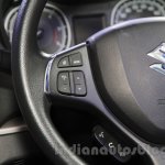 Maruti Vitara Brezza steering buttons at the 2016 Auto Expo