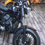 Moto Guzzi V9 Bobber alloy wheel at Auto Expo 2016