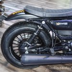 Moto Guzzi V9 Bobber exhaust at Auto Expo 2016
