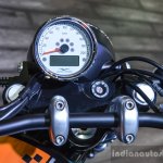 Moto Guzzi V9 Bobber instrument console at Auto Expo 2016