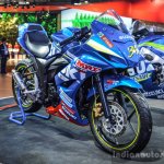 Suzuki Gixxer Cup race bike front quarter at Auto Expo 2016