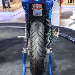 Suzuki Gixxer Cup race bike rear tyre at Auto Expo 2016