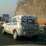 Tata Nexon rear quarter spied camouflaged