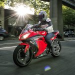 2017 Kawasaki Ninja 300 front three quarter motion