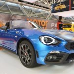 Abarth 124 Spider front three quarters at 2016 Bologna Motor Show