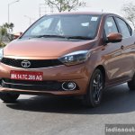Tata Tigor petrol front quarter dynamic First Drive Review