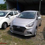 2017 Hyundai Xcent SX (facelift) front quarter snapped at a stockyard