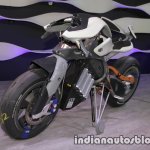 Yamaha Motoroid concept front three quarters at 2017 Tokyo Motor Show