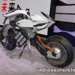 Yamaha Motoroid concept rear three quarters at 2017 Tokyo Motor Show