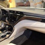 2018 Toyota Camry Hybrid dashboard passenger side view at 2017 Dubai Motor Show