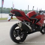 TVS Apache RR 310 first ride review rear right quarter