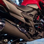 Honda X-Blade Red exhaust at 2018 Auto Expo