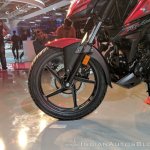 Honda X-Blade Red front wheel at 2018 Auto Expo