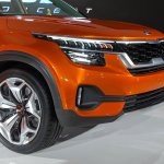 Kia SP Concept front fascia at Auto Expo 2018