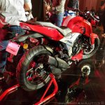 2018 TVS Apache RTR 160 4V India launch Red rear right quarter