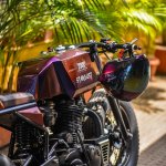 Royal Enfield Stardust cafe racer by Maratha Motorcycles fuel tanks right side