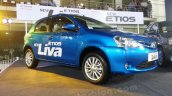 Toyota Etios Liva live images front three quarters