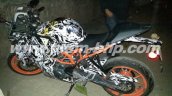 KTM RC390 caught on test India side angle