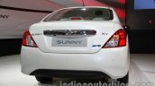 Nissan Sunny facelift rear three quarters right at Auto Expo 2014