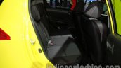 Suzuki Swift Sport rear seat knee room at Auto Expo 2014