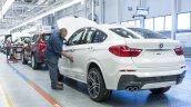BMW X4 rear three quarters manufacturing plant in Spartanburg