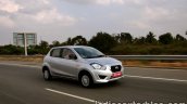 Datsun Go review image front three quarters in motion