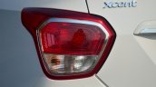 Hyundai Xcent Review taillight of the car